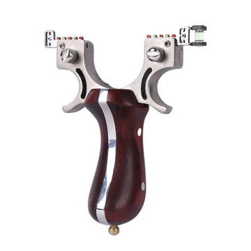 Solid wood slingshot stainless steel